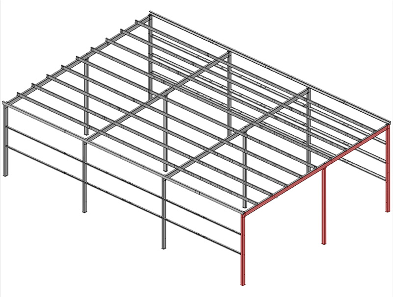 Single Slope Straight Column Multi-span