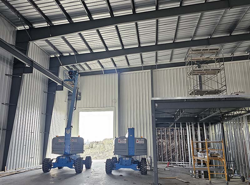 interior ridged frame assembly